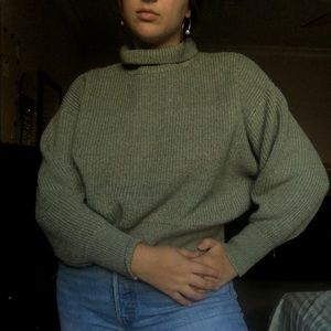 olive green turtleneck